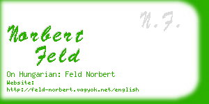 norbert feld business card